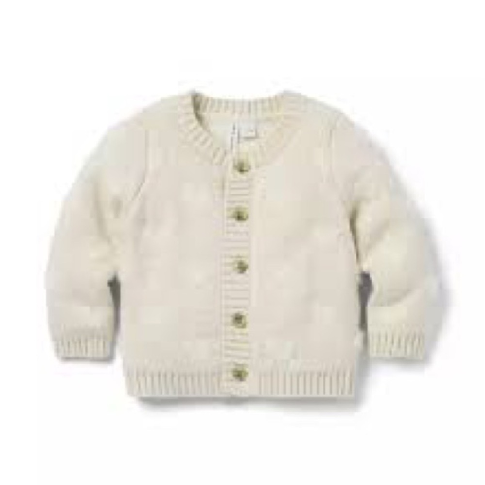 Janie and Jack Cream Button-Up Sweater